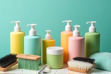 Pet grooming brushes, shampoos, and tools